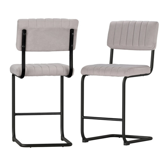 Gael Velvet bar stool and Chair set of 2