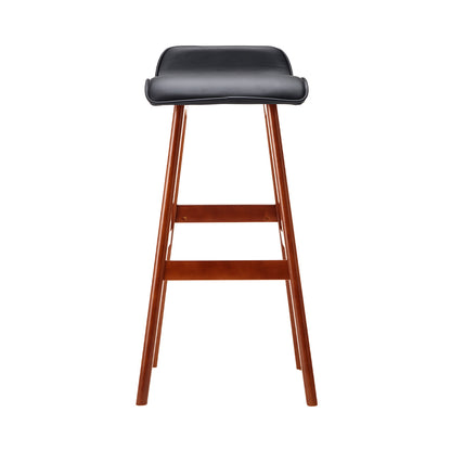 Dawn black wooden legs bar stools set of 2